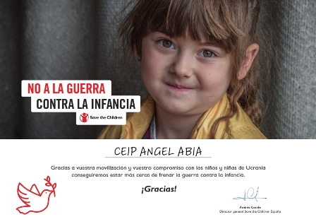 DIPLOMA SAVE THE CHILDREN UCRANIA